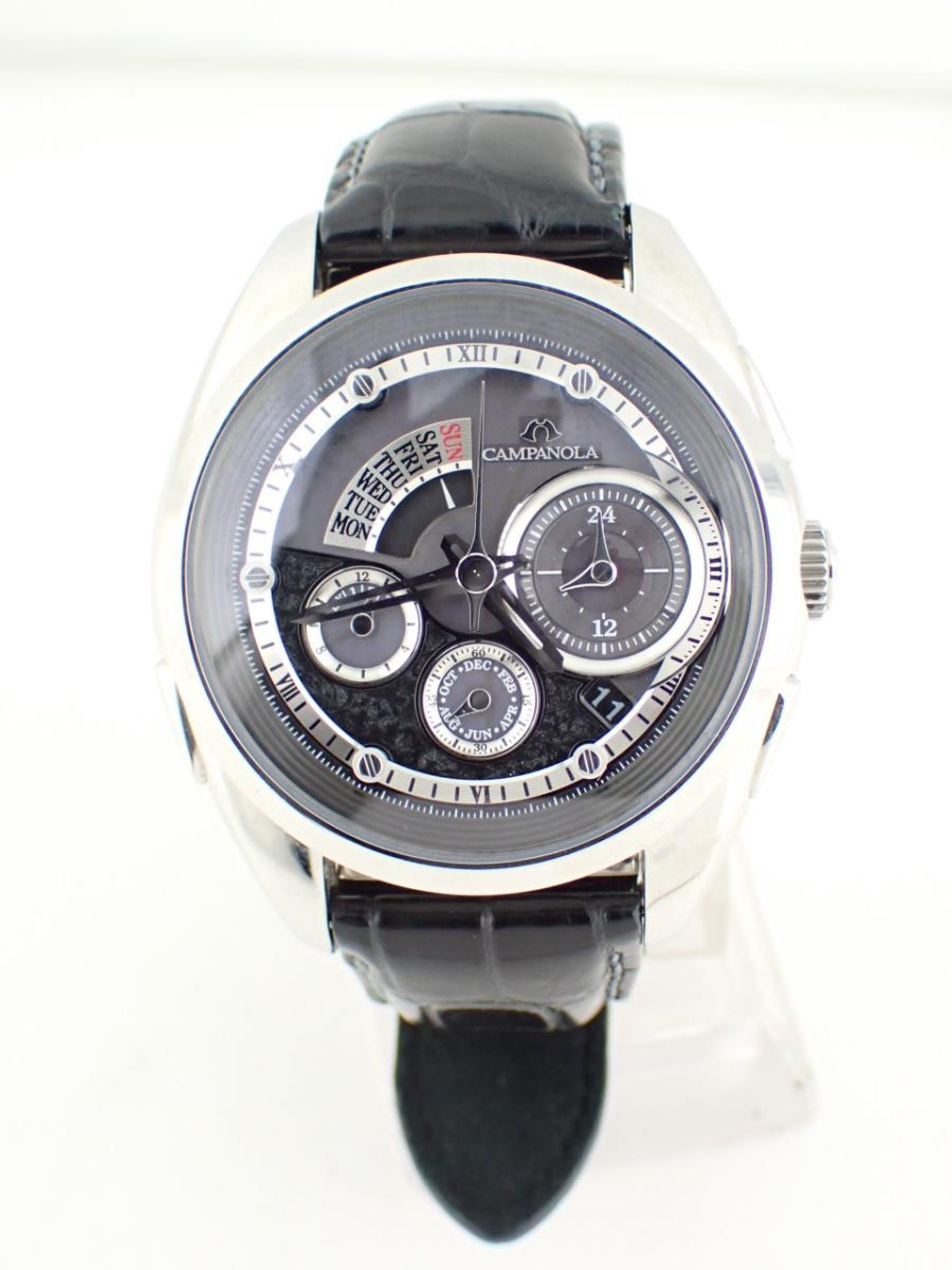 カンパノラ グランドコンプリケーション CTR57-1091 ブラック 38mm径、メンズ(AA※中古美品)