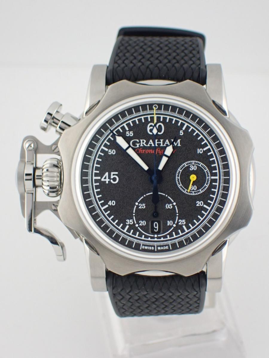 グラハム クロノファイター 2CVGS.B42A.L138F ブラック 44mm径、メンズ(AA※中古美品)