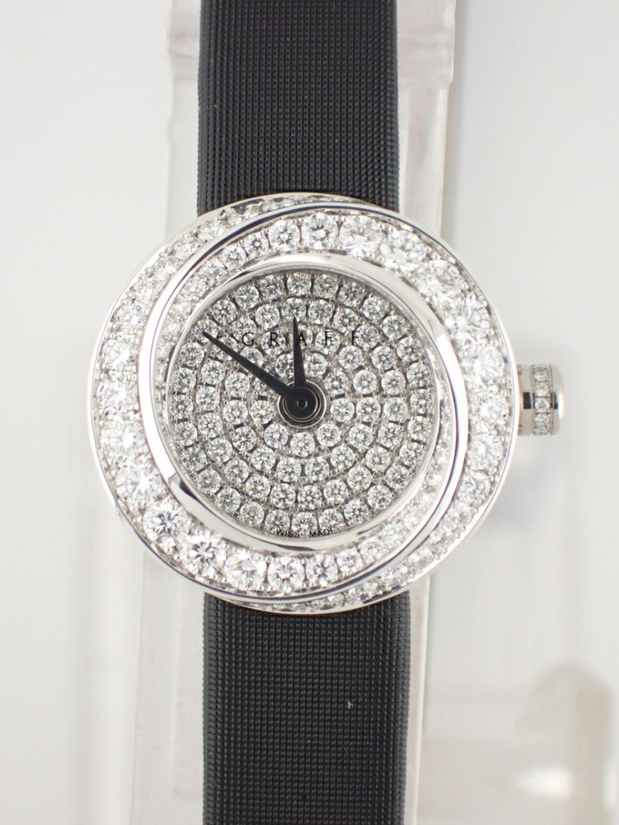グラフ スパイラル GSP19WGDD ダイヤ ダイヤ1.75CT 19mm径、レディース(AA※中古美品)
