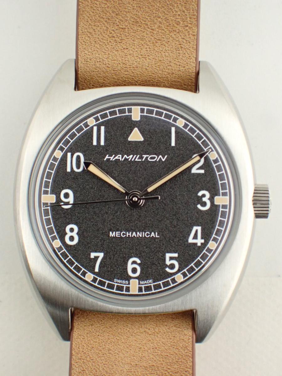 ハミルトン カーキ H76419531 ブラック 33mm、カウレザーベルト、ユニセックス(NS※新品)