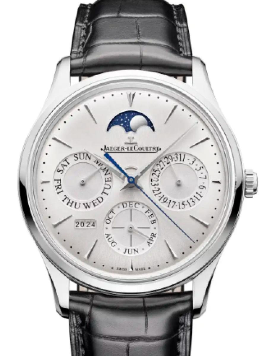 ジャガールクルト マスター Q114842J シルバー 限定モデル　マスター・ウルトラスリム パーペチュアルカレンダー　ムーンフェイズ　シルバーダイヤル レディースモデル　メンズ　39 mm　キャリバー868　パワーリザーブ70時間　(新品未使用)