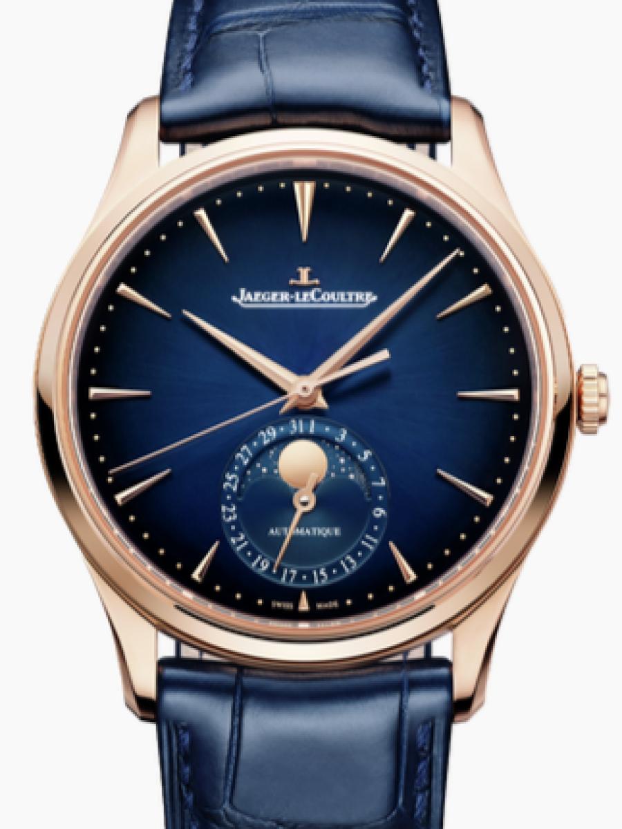 ジャガールクルト マスター Q1362580 ブルー マスター・ウルトラスリム ムーン　ブルーダイヤル メンズ　レディース　39 mm　キャリバー925　パワーリザーブ70時間(新品未使用)