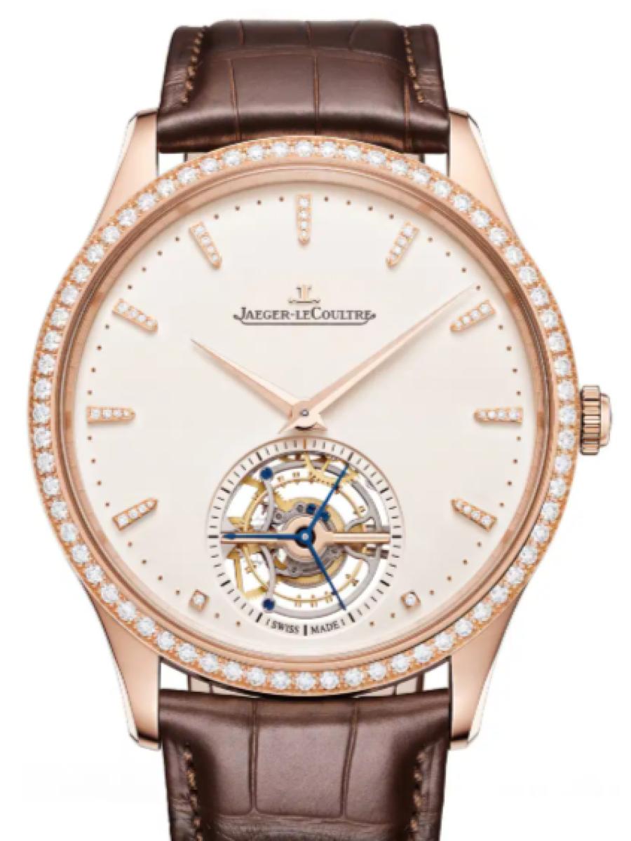 ジャガールクルト マスター Q1682401 ホワイト マスター・ウルトラスリム トゥールビヨン　ホワイトダイヤル　ダイヤル　 メンズ　40 mm　キャリバー978　パワーリザーブ45時間　アリゲーターベルト(新品未使用)