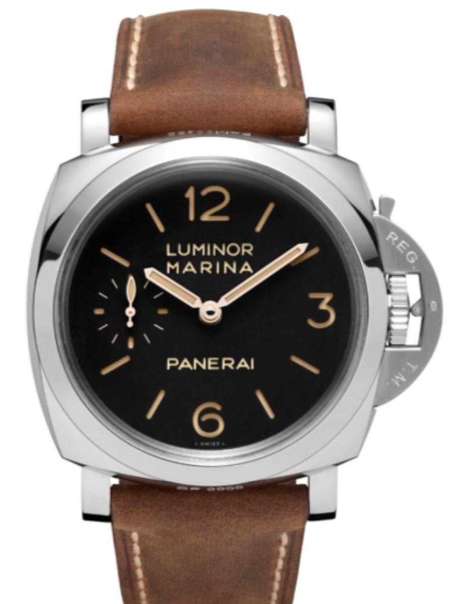 パネライ ルミノール1950 PAM00422 ブラック ルミノール マリーナ　ブラックダイヤル　スモールセコンド メンズ　47ｍｍ　キャリバーP.3001　パワーリザーブ3日間　ブラウンカーフベルト(新品未使用)