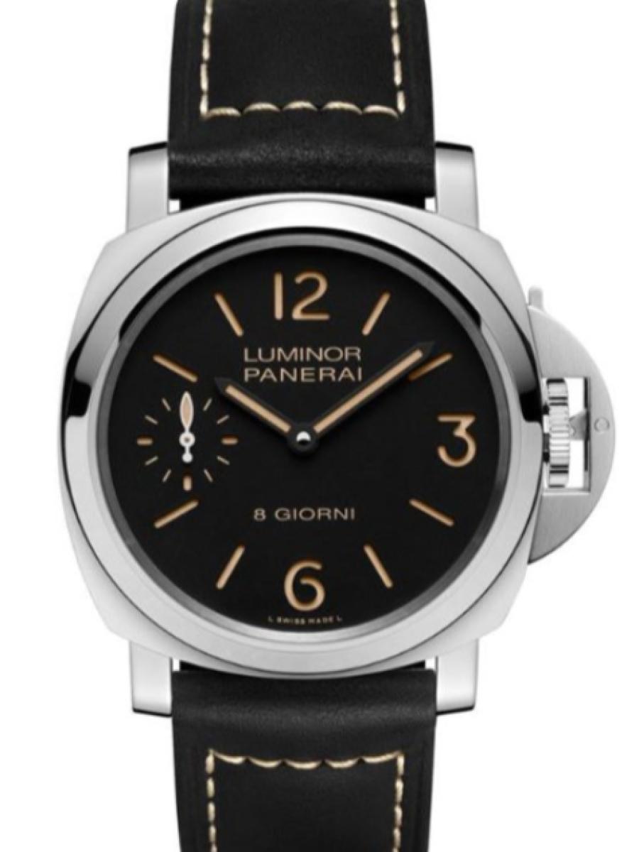 パネライ ルミノール PAM00915 ブラック  ルミノール ベース　ブラックダイヤル　スモールセコンド メンズ　44mm　キャリバーP.5000　パワーリザーブ8日間　カーフベルト　(新品未使用)