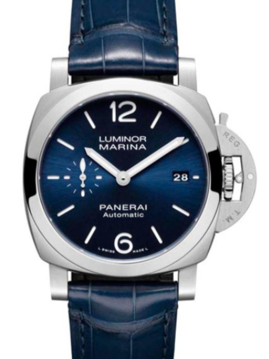 パネライ ルミノール PAM01370 ブルー ルミノール クアランタ　ブルーダイヤル　デイト表示　スモールセコンド メンズ　44ｍｍ　キャリバーP.900　パワーリザーブ3日間　ダークブルー アリゲーター(新品未使用)