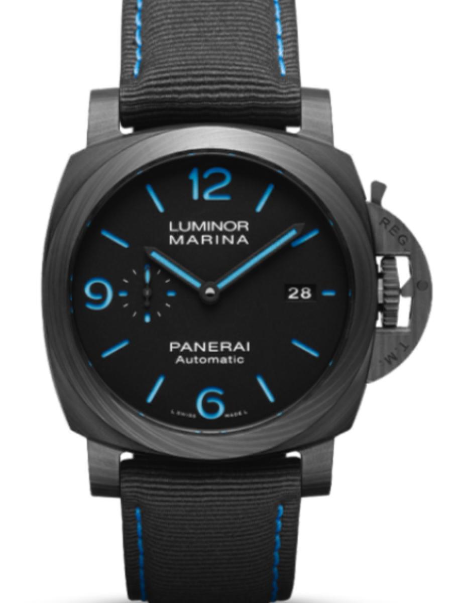 パネライ ルミノール PAM02661 ブラック  ルミノール マリーナ カーボテック　ブラックダイヤル　デイト表示　スモールセコンド　 メンズ　44ｍｍ　キャリバーP.9010　パワーリザーブ3日間　ブラック テキスタイルベルト(新品未使用)