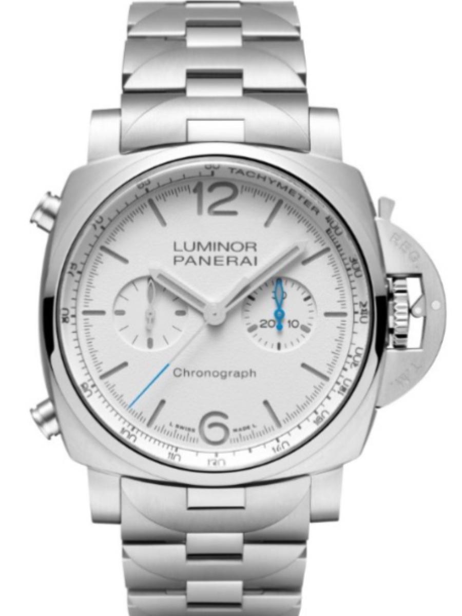 パネライ ルミノール PAM01548 ホワイト ルミノール クロノ　ホワイトダイヤル　スモールセコンド　 メンズ　44mm　キャリバーP.9200　パワーリザーブ42時間　(新品未使用)