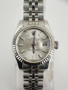 ロレックス デイトジャスト 179174 AB※傷あり中古 内箱、外箱、保証書、コマ