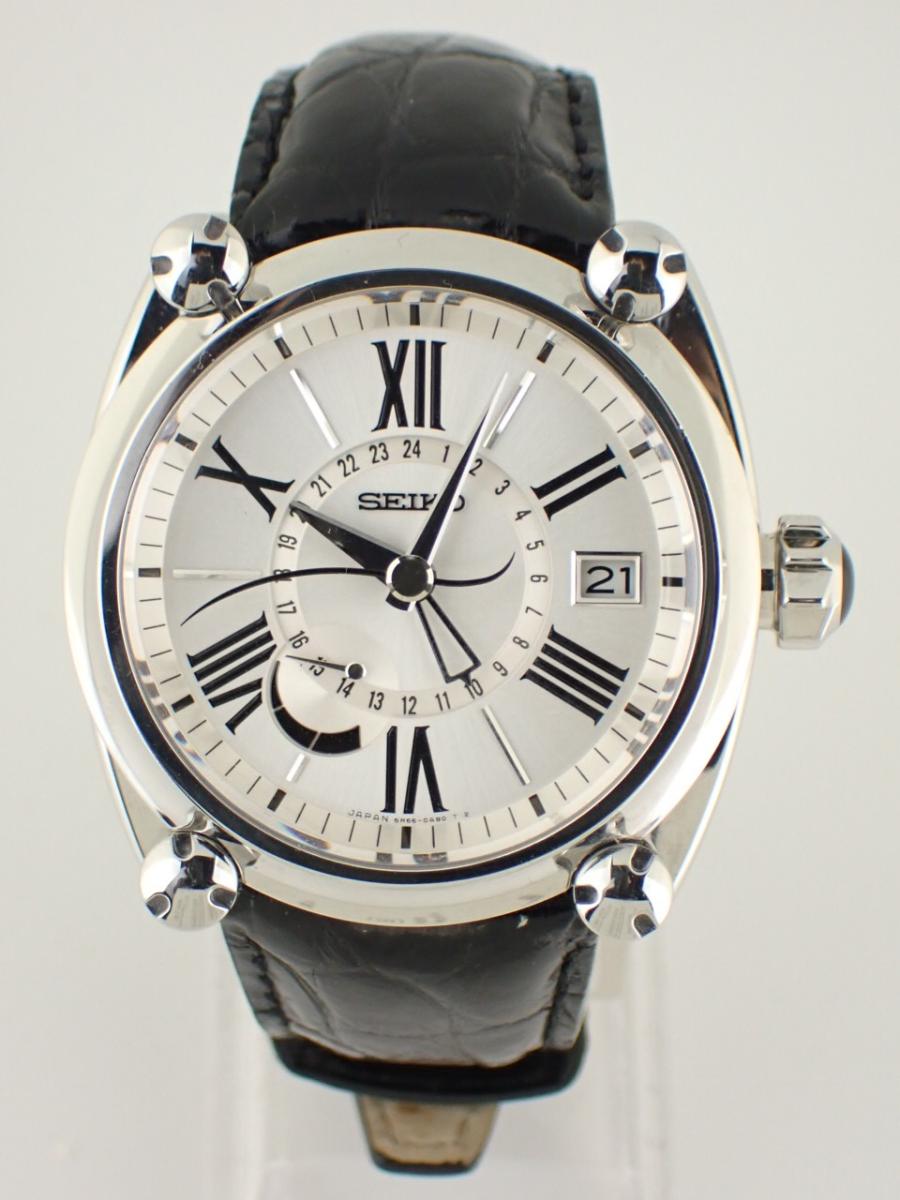 セイコー ガランテ SBLA035 シルバーホワイト 生産終了モデル 43mm径、メンズ(A※傷あり中古)