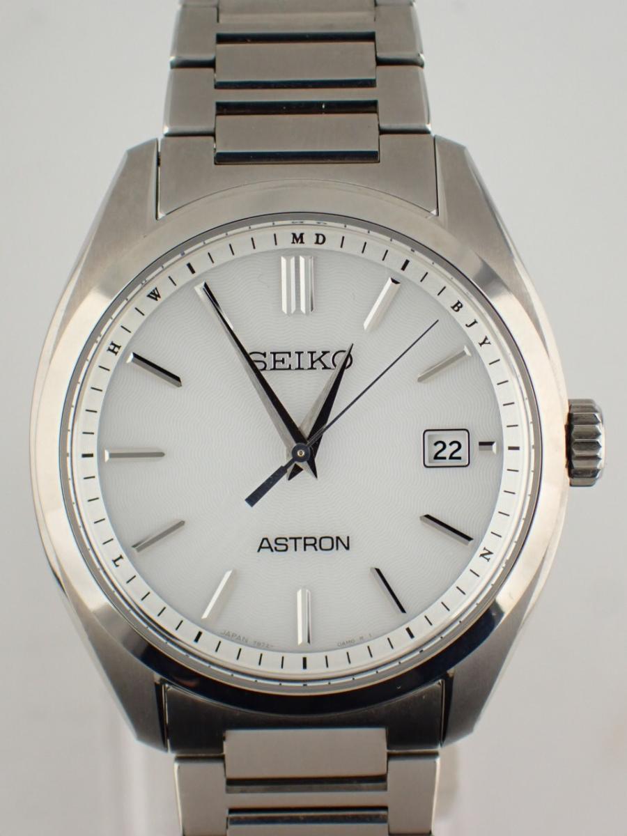 セイコー アストロン SBXY029 シルバーホワイト 39mm径、メンズ(A※傷あり中古)