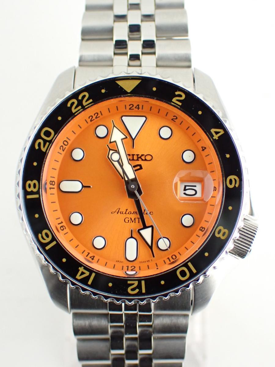 セイコー 5スポーツ SSK005KC オレンジ 42mm径、メンズ(AA※きれいな中古)