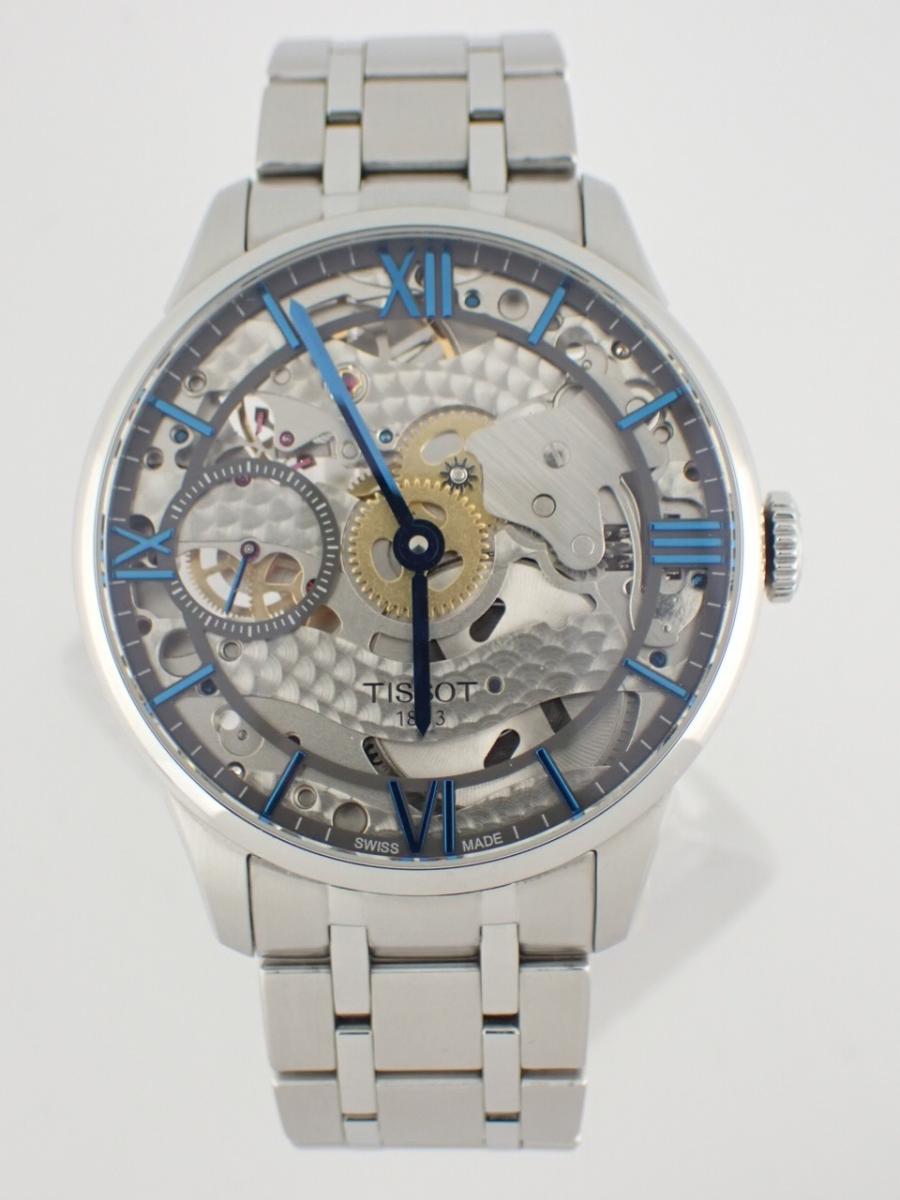 ティソ シャミン・ドゥ・トゥレル T099.405.11.418.00 スケルトン 42mm径、メンズ(AA※きれいな中古)