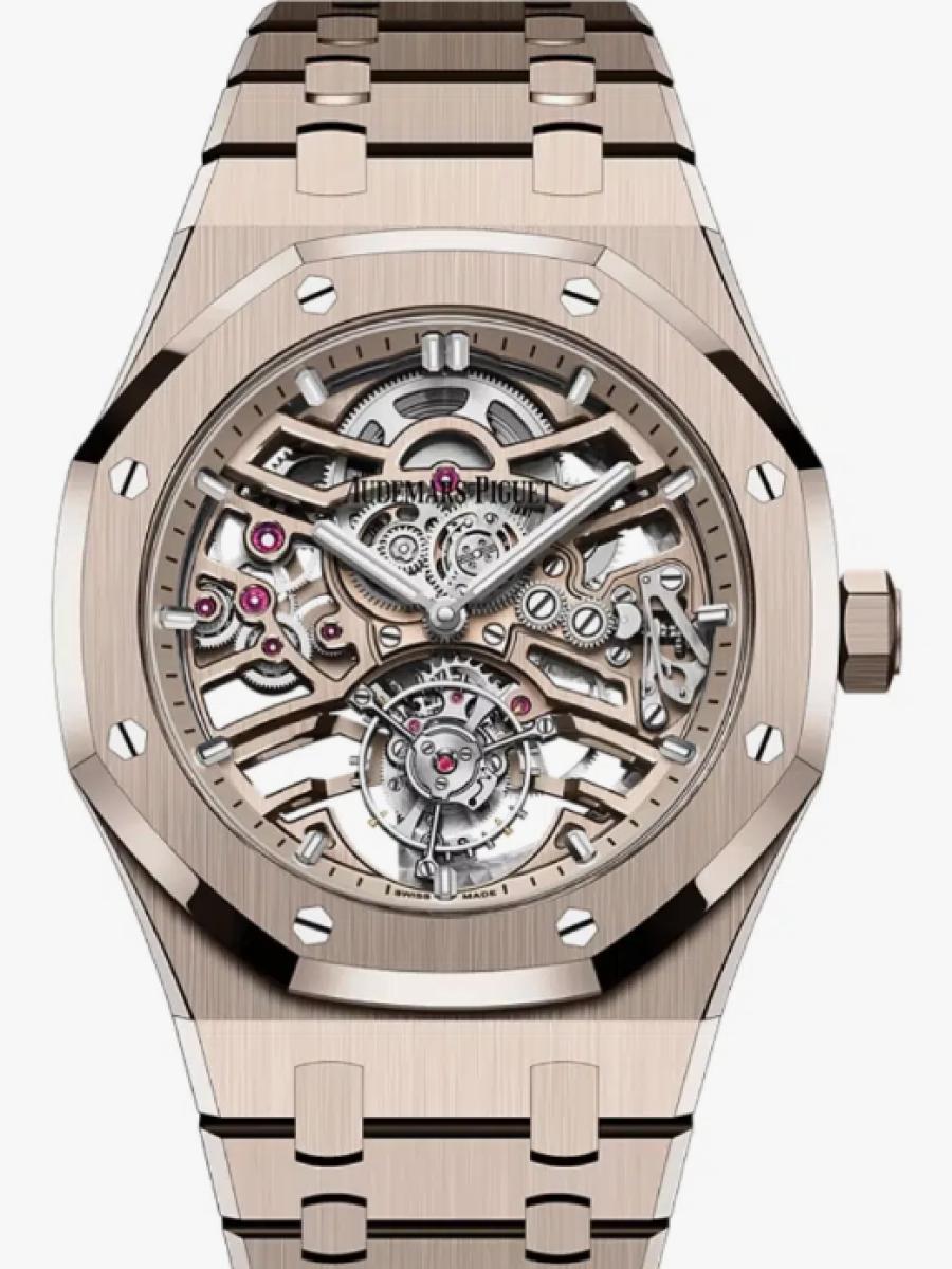 オーデマピゲ ロイヤルオーク 26735SG.OO.1320SG.01 スケルトン フライング トゥールビヨン オープンワーク　サンドゴールドモデル　スケルトンダイヤル　 メンズ　41ｍｍ　キャリバー2972　パワーリザーブ65時間(新品未使用)