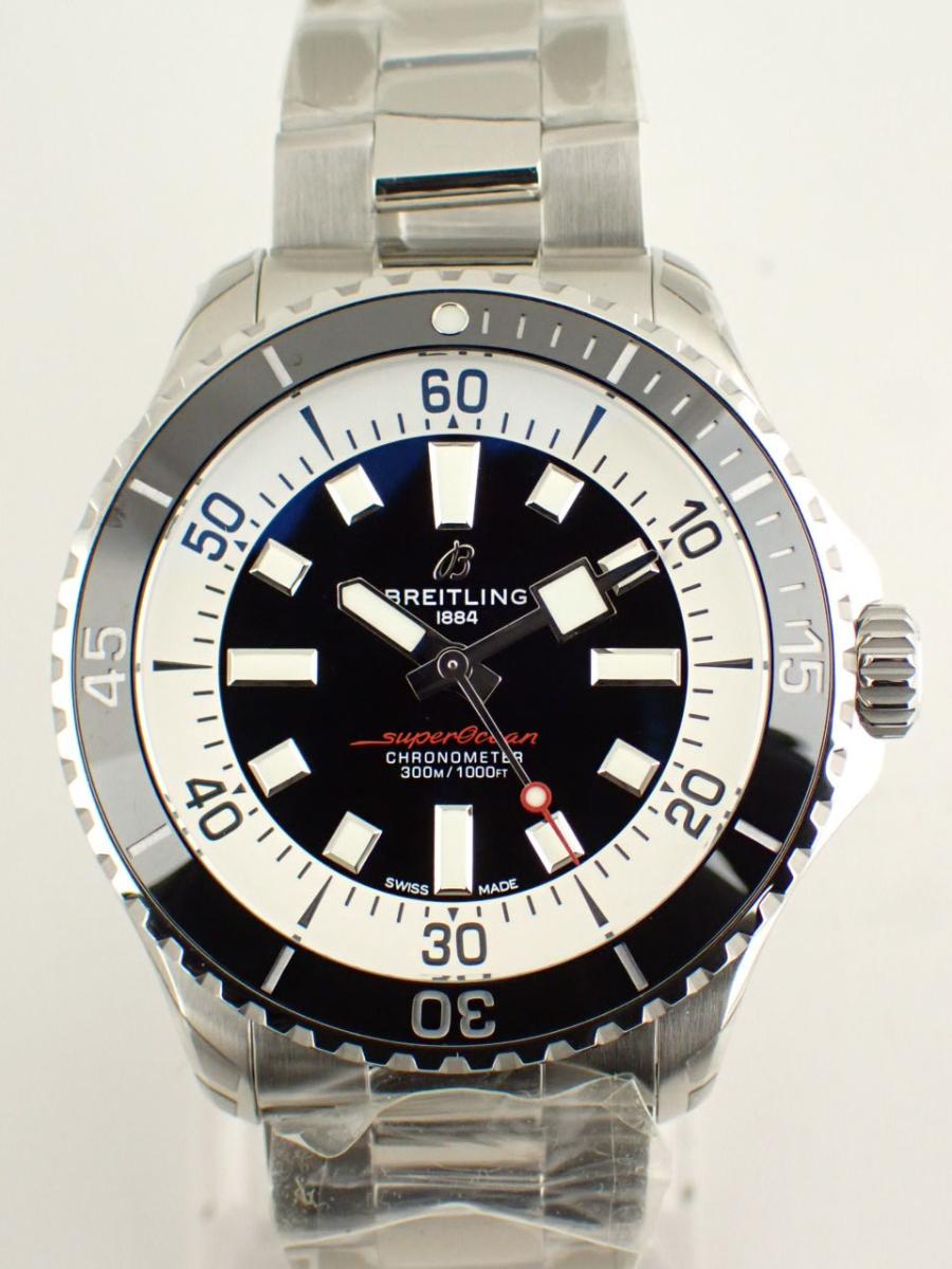 ブライトリング スーパーオーシャン A17376211B1A1 ブラック、ホワイト 44mm、ステンレスベルト、メンズ(NS※新品)
