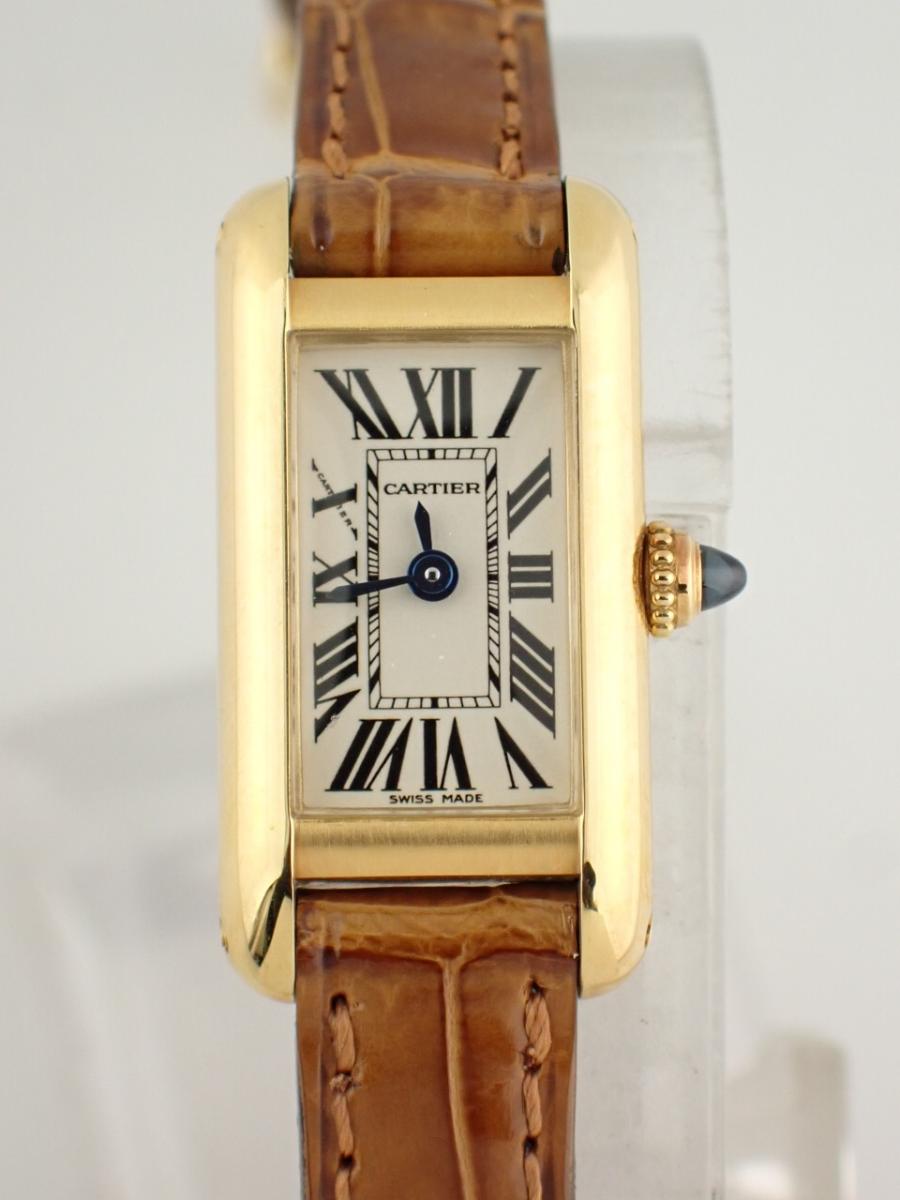 カルティエ タンク W1529956 シルバー系 27mm×14mm、レディース(A※傷あり中古)