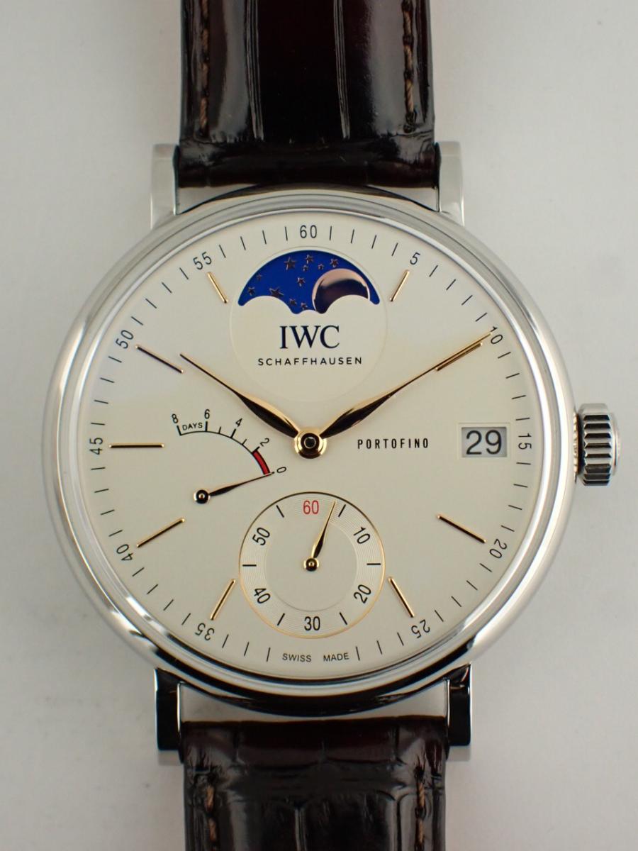 IWC ポートフィノ IW516401 シルバー 45mm、ムーンフェイズ、アリゲーターストラップ(NS※新品)