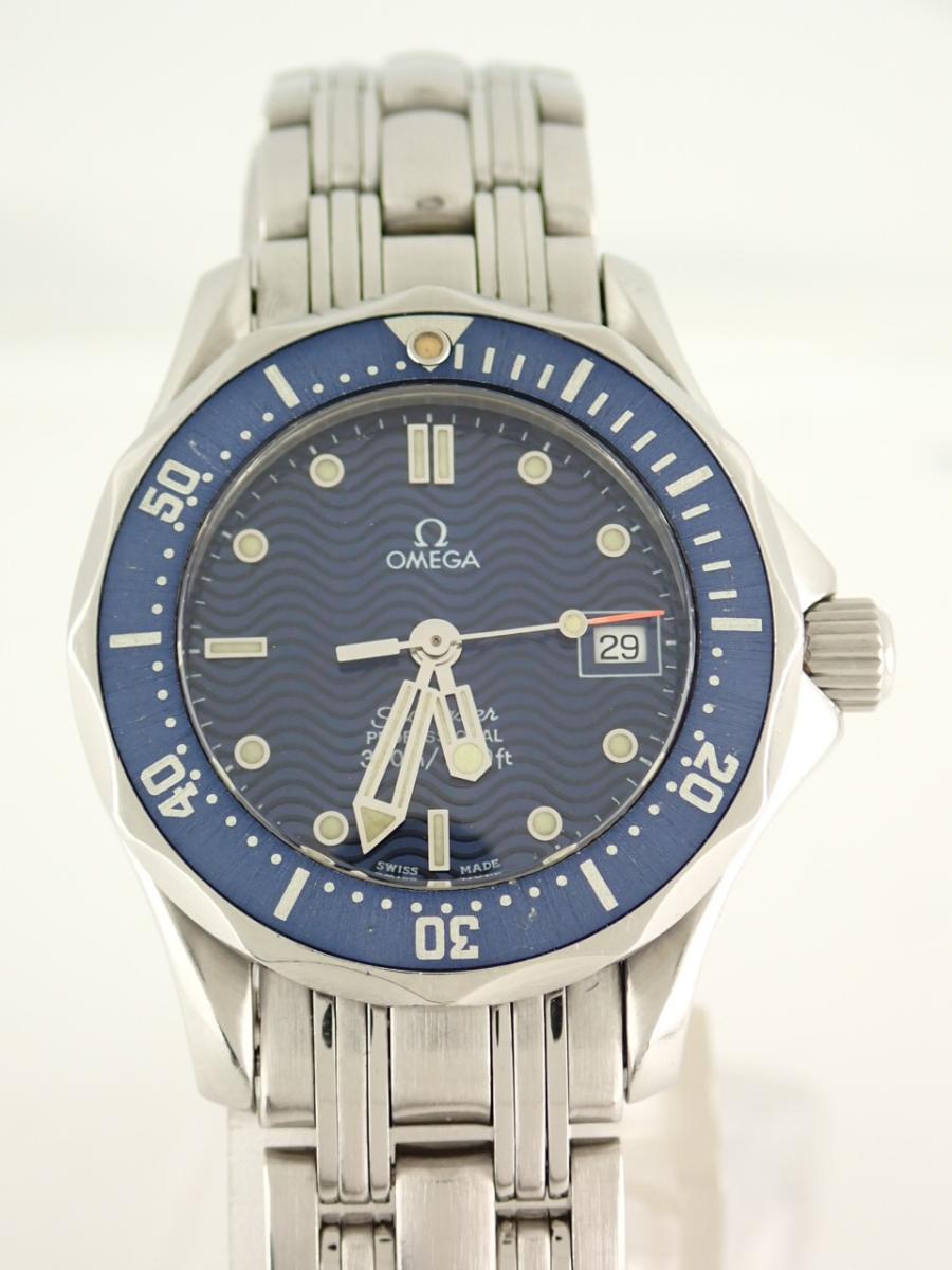 オメガ シーマスター 2583.80 ブルー 28mm径、レディース(AB※傷多い)