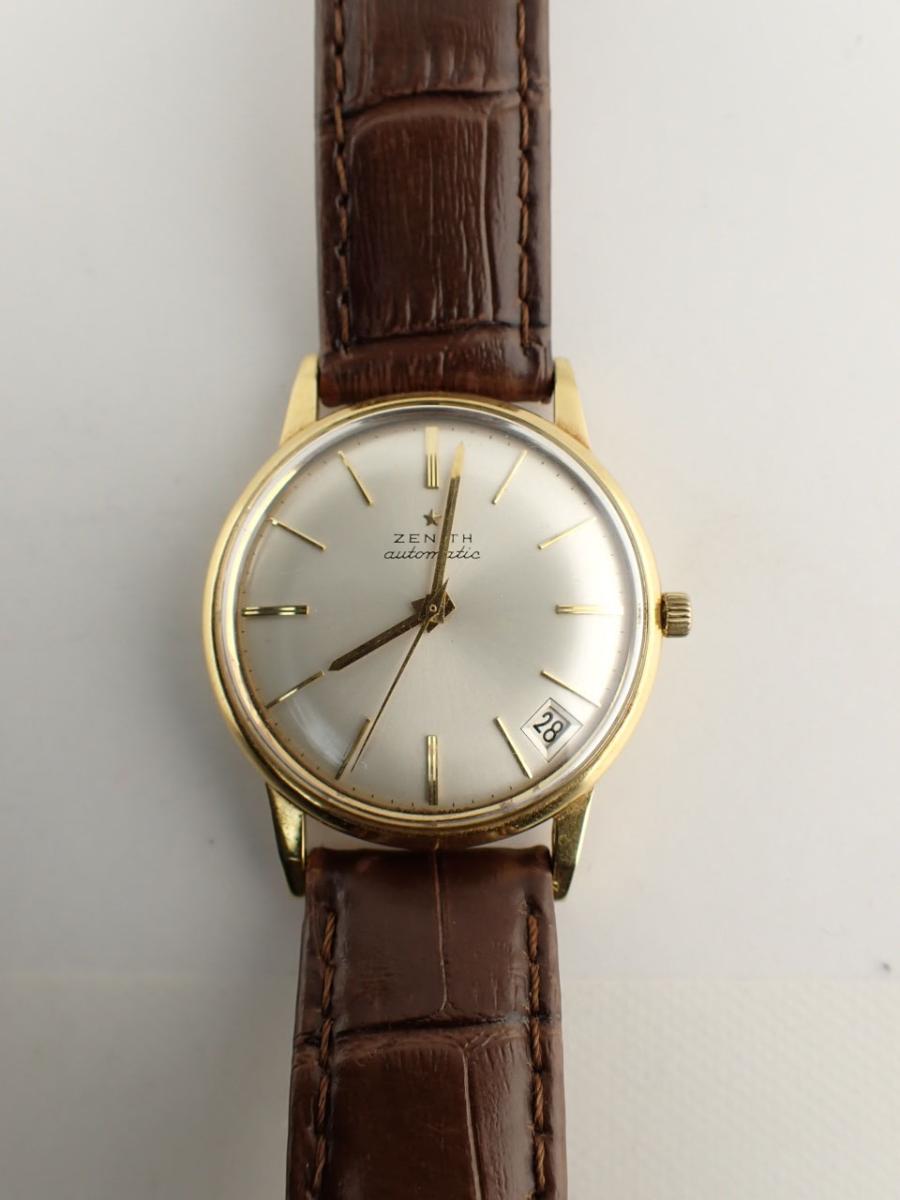 ゼニス アンティーク 型番不明 シルバー 33mm径、メンズ(B※経年劣化有)