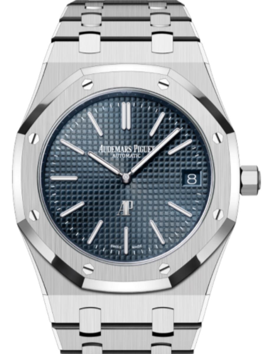 オーデマピゲ ロイヤルオーク 16202ST.OO.1240ST.02 ブルー ジャンボエクストラ シン　ナイトブルーダイヤル　デイト表示　プチタペストリーダイヤル メンズ　レディース　キャリバー7121　パワーリザーブ52時間　39ｍｍ　(新品未使用)