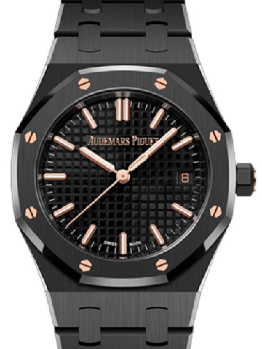 オーデマピゲ ロイヤルオーク 77350CE.OO.1266CE.03.A ブラック オートマティック　ブラックダイヤル　デイト表示　グランドタペストリー　 メンズ　レディース　ユニセックス　34ｍｍ　キャリバー5800(新品未使用)