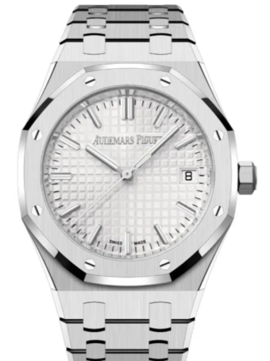 オーデマピゲ ロイヤルオーク 77450ST.OO.1361ST.02 グレー オートマティック　グレーダイヤル　グランドタペストリー　デイト表示 メンズ　レディース　キャリバー5800　パワーリザーブ50時間　34ｍｍ(新品未使用)