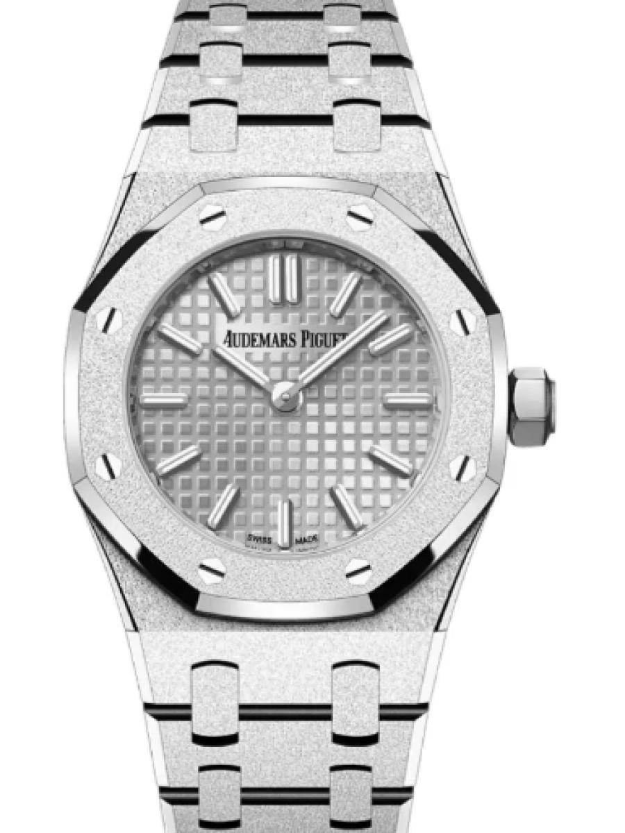 オーデマピゲ ロイヤルオーク 67630BC.GG.1312BC.01-B グレー ミニ フロステッドゴールド クォーツ　ミニ オークプチタペストリー　グレーダイヤル　 メンズ　レディース　ユンいセックス　23 mm　キャリバー2730(新品未使用)