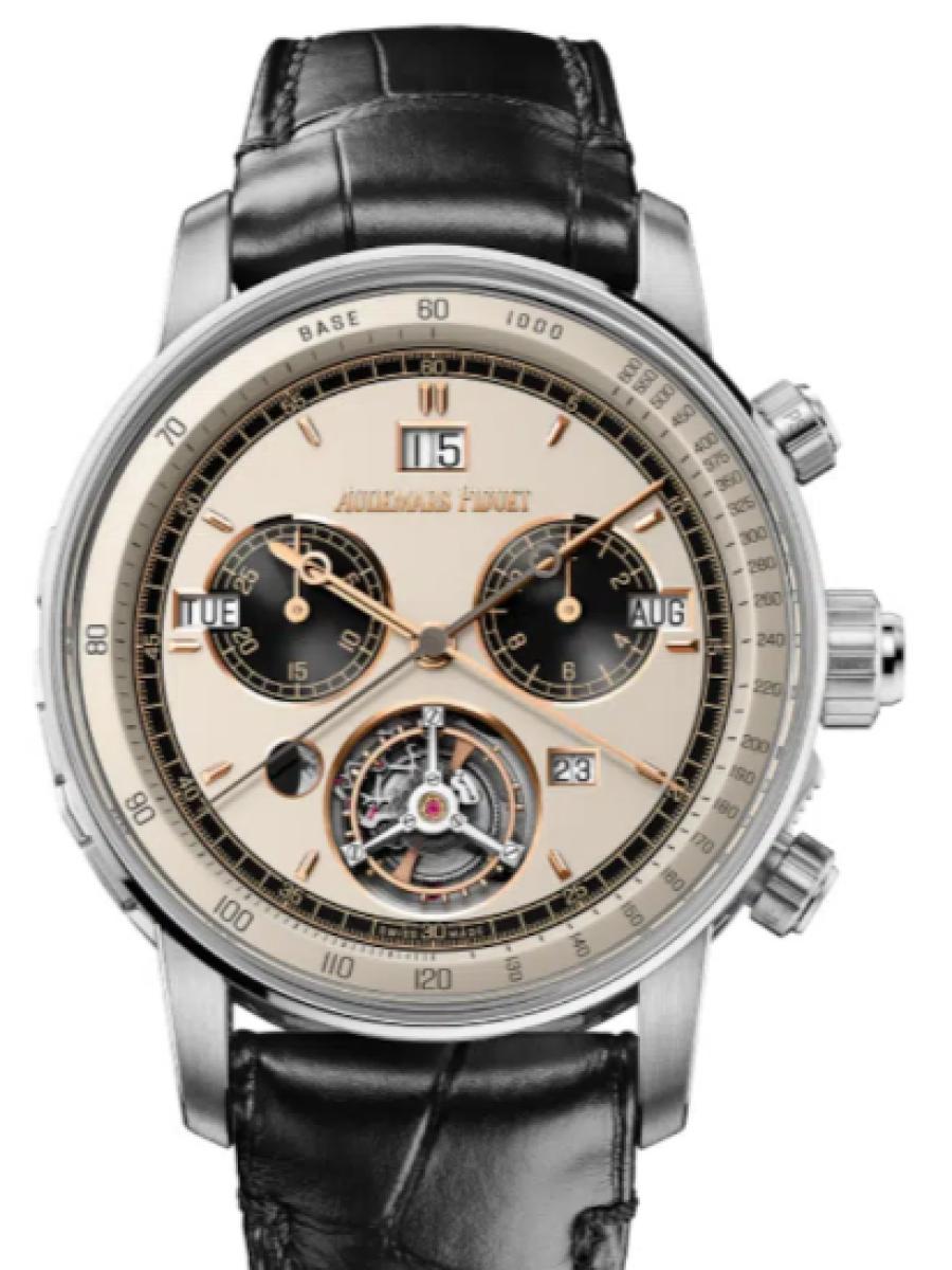 オーデマピゲ コード11.59 26398BC.OO.D002CR.04 ベージュ ウルトラ コンプリケーション ユニヴェルセル　ベージュダイヤル　ブラックカウンター メンズ　キャリバー1000 　パワーリザーブ60時間　42ｍｍ(新品未使用)