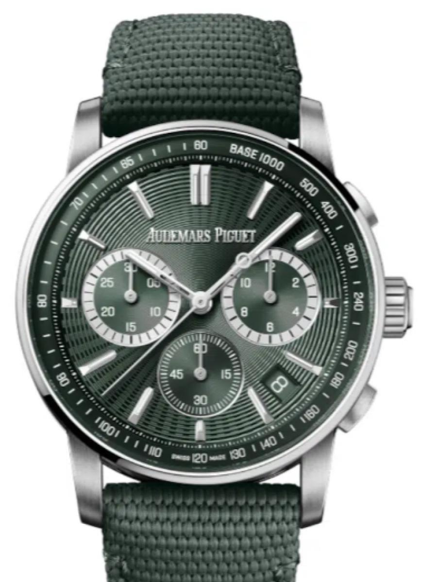 オーデマピゲ コード11.59 26393ST.OO.A056KB.01 グリーン クロノグラフ　グリーンダイヤル メンズ　キャリバー4401　パワーリザーブ70時間　グリーンラバー(新品未使用)