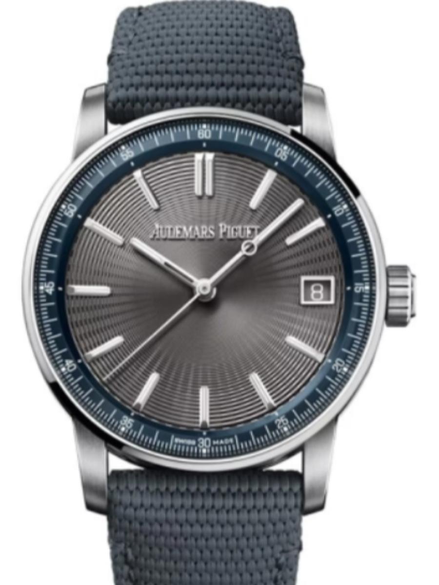 オーデマピゲ コード11.59 15210ST.OO.A009KB.01 グレー オートマティック　グレーダイヤル　デイト表示　エンボスダイヤル　ブルーインナーベゼル メンズ　キャリバー4302　パワーリザーブ70時間　41ｍｍ　グレーラバー(新品未使用)