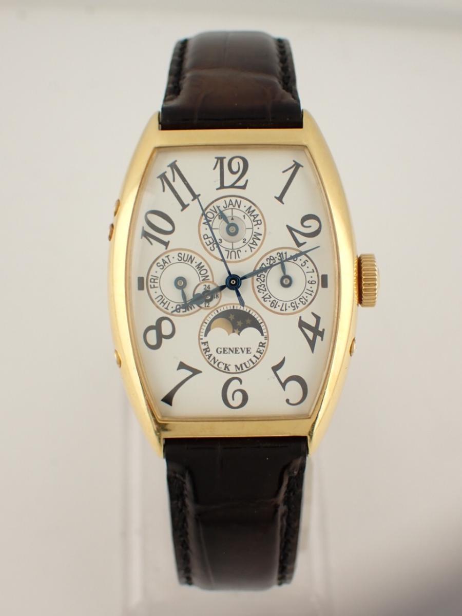 フランクミュラー トノウカーベックス 5850QP24 シルバー系 32mm幅、メンズ(A※傷あり中古)