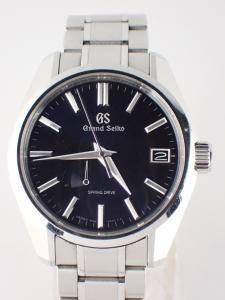 グランドセイコー スプリングドライブ SBGA375 A※全体傷多い 内箱、外箱、保証書、コマ