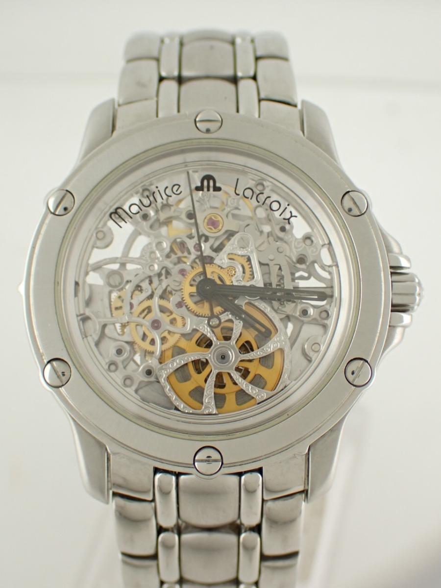 モーリスラクロア アンティーク 型番不明 スケルトン Ref.14782-6701 36mm径、メンズ(A※中古)