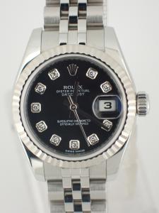 ロレックス デイトジャスト 179174G A※傷あり中古 内箱、外箱、保証書、コマ