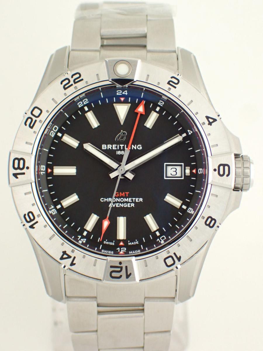 ブライトリング アベンジャー A32320101B1A1 ブラック クロノグラフ、ブラック、メンズ(NS※新品)