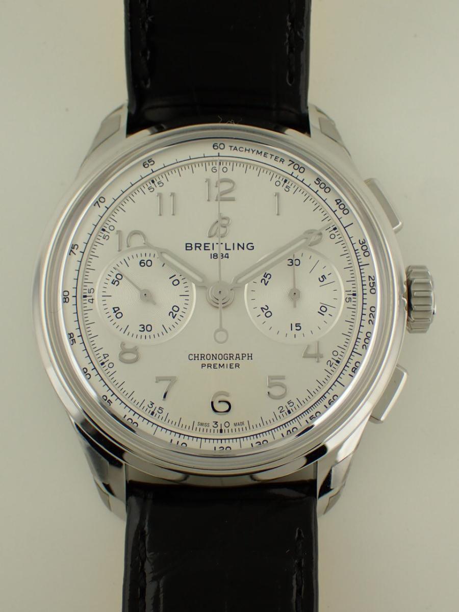ブライトリング プレミエ AB0930371G1P1 シルバー クロノグラフ、スモールセコンド、シルバー(NS※新品)