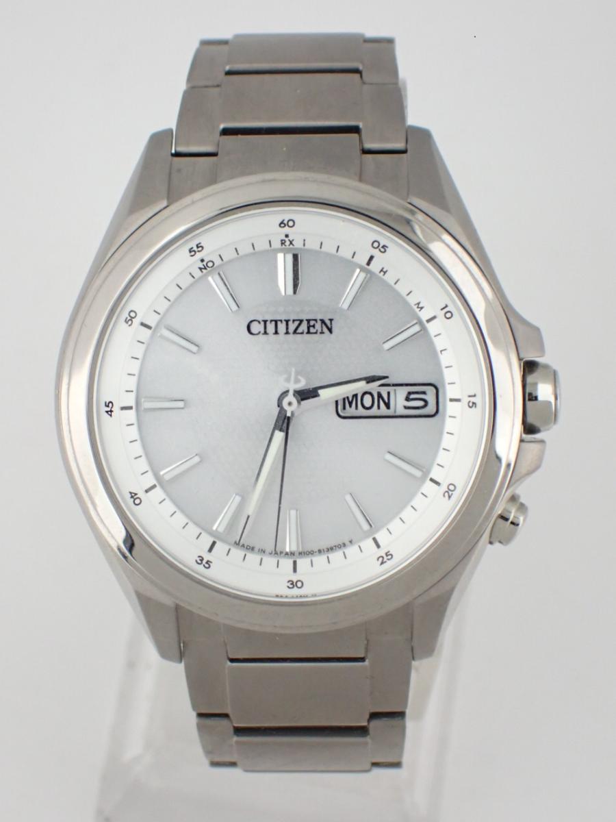 シチズン サテライトウェーブ AT6040-58A シルバー 40mm径、メンズ(A※小傷あり)