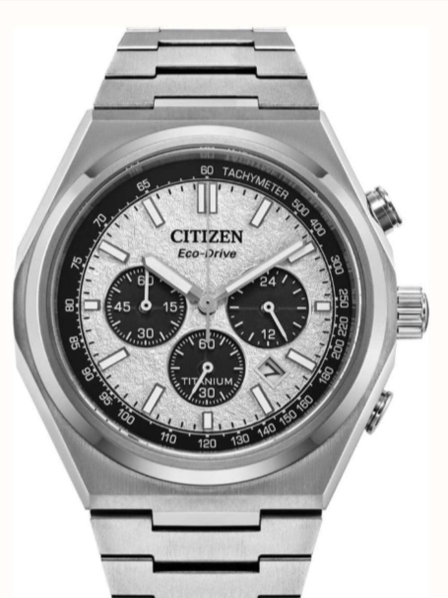 シチズン ゼンシン CA4610-85A ホワイト テクスチャードホワイトクロノグラフダイヤル　デイト表示　 メンズ　42ｍｍ　キャリバーB620　(新品未使用)