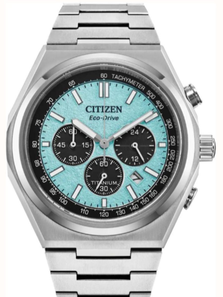 シチズン ゼンシン CA4610-85M ブルー 3カウンター　デイト表示　 メンズ　42.5mm　キャリバーB620　(新品未使用)