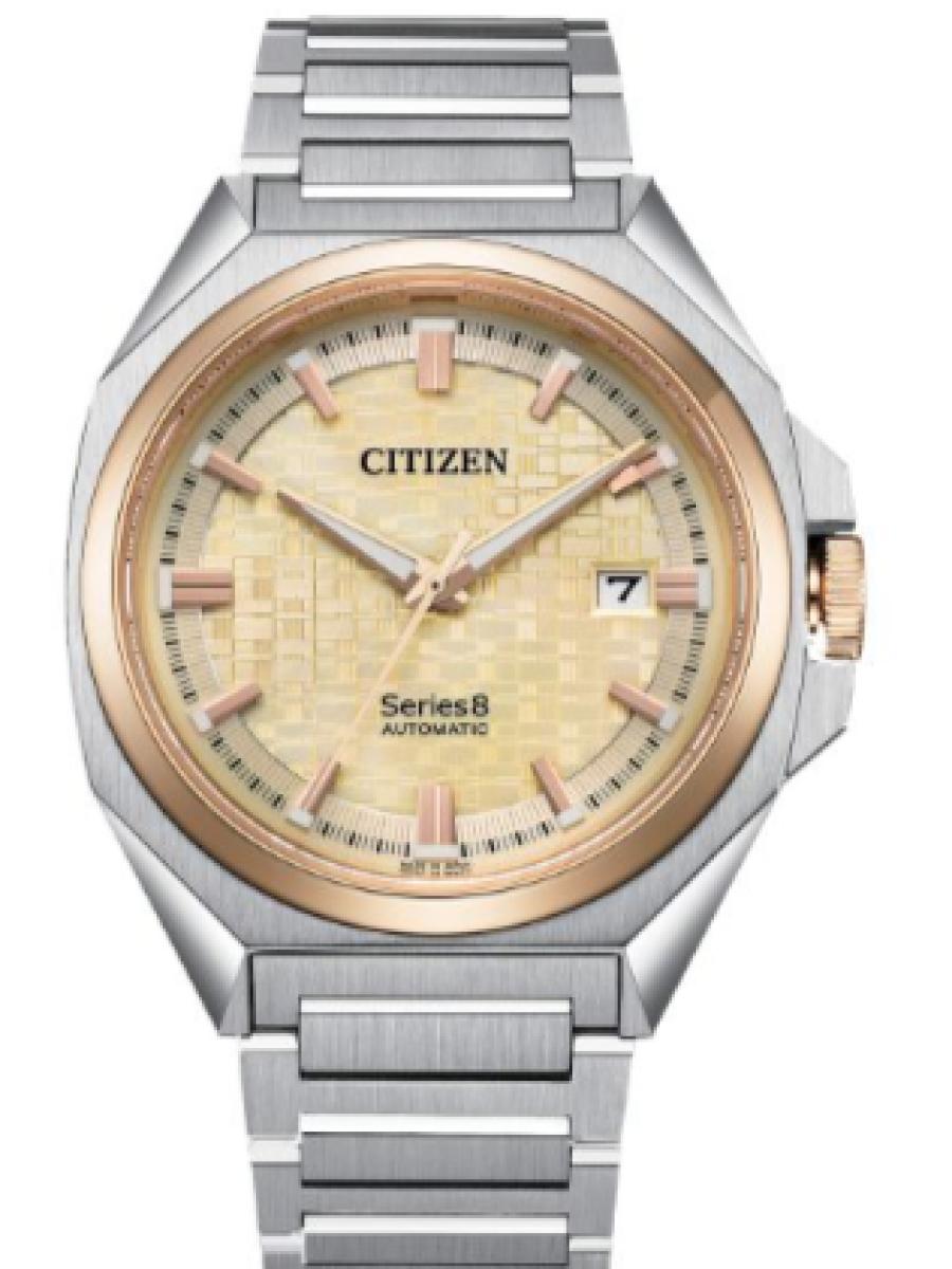 シチズン シリーズエイト NB6059-57P イエロー デイト表示　ビルダイヤル　ベゼル　イエローゴールド　 メンズ　40.0mm(新品未使用)