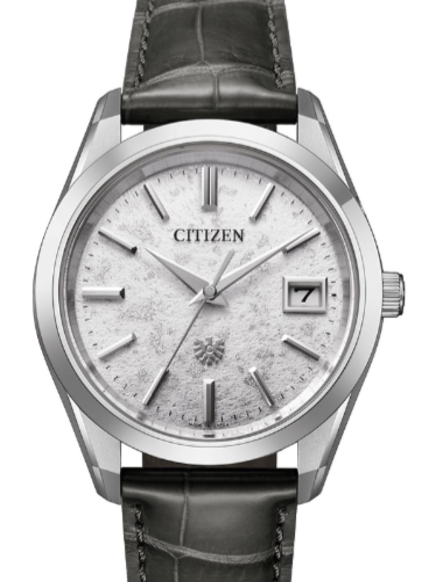 シチズン ザ・シチズン AQ4100-22A グレー 30周年記念限定　世界限定400本　数量限定モデル　和紙文字盤　プラチナ箔装飾　デイト表示　 メンズ　レディース　キャリバーNo. A060　38.3mm　スーパーチタニウム(新品未使用)