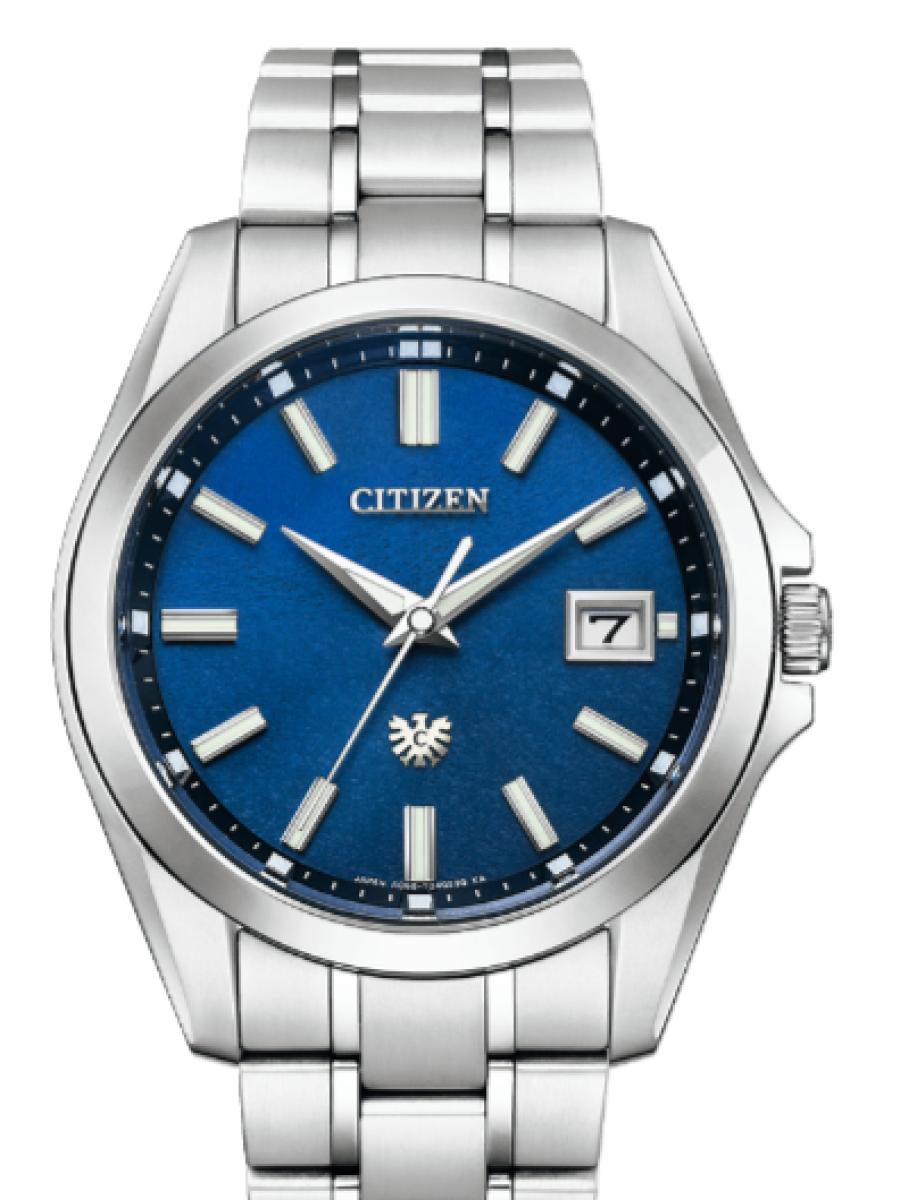 シチズン ザ・シチズン AQ4091-56L ブルー 和紙文字盤　ブルーダイヤル　デイト表示　 メンズ　キャリバーNo. A060　40.0mm　パワーセーブ機能(新品未使用)