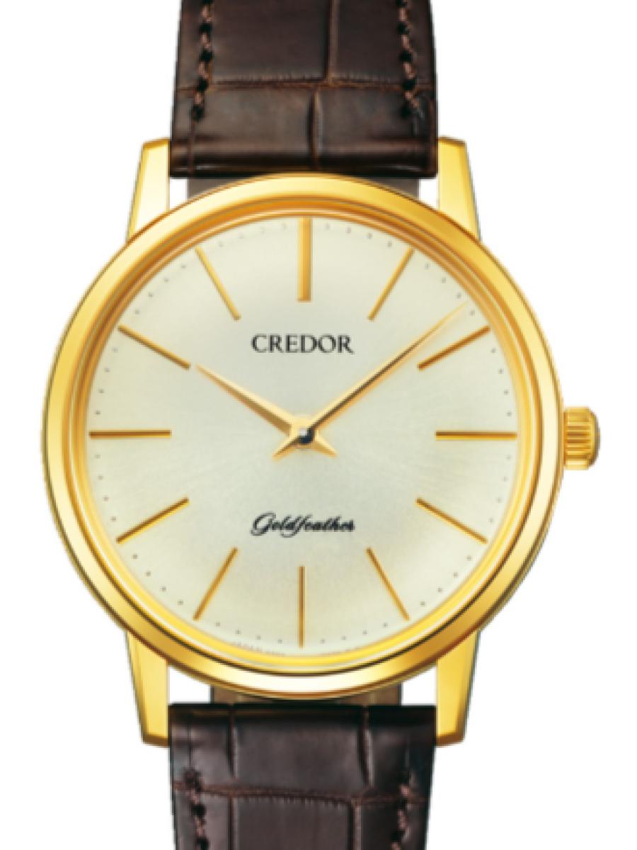 クレドール ゴールドフェザー GBBY972 ホワイト 2025年発売モデル　シャンパンダイヤル　 キャリバーNo 6890　ユニセックス　メンズ　レディース　37.1 mm(新品未使用)
