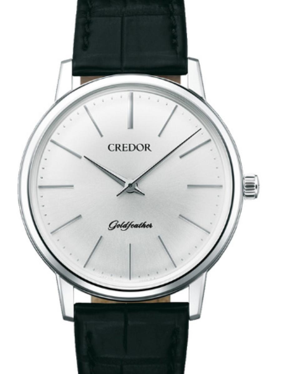 クレドール ゴールドフェザー GBBY973 シルバー ゴールドフェザー U.T.D.　 シルバーダイヤル ユニセックス　メンズ　レディース　キャリバーNo 6890　37.4 mm　 日常生活防水(新品未使用)