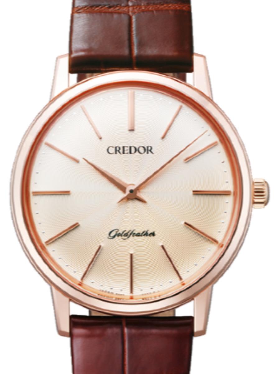 クレドール ゴールドフェザー GBBY978 シルバー ゴールドフェザー U.T.D. 彫金モデル　 メンズ　レディース　ユニセックス　キャリバーNo.6890  37.4 mm   日常生活用防水  シースルーバック(新品未使用)