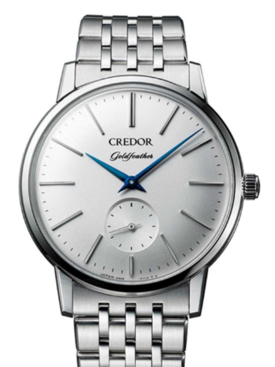クレドール ゴールドフェザー GCBE991 シルバー ゴールドフェザー U.T.D.　 シルバー　スモールセコンド メンズ　レディース　ユニセックス　キャリバーNo 6898　37.1 mm　日常生活用防水(新品未使用)