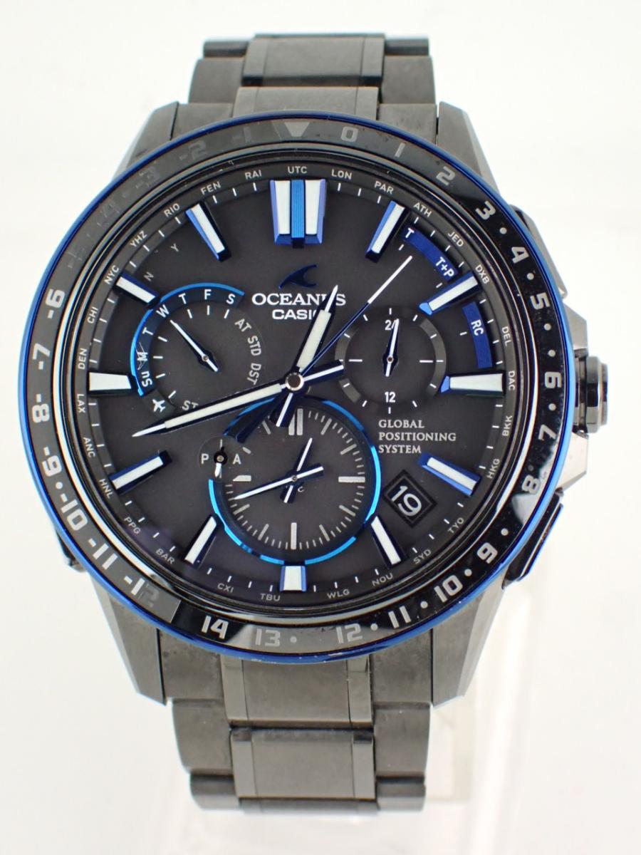カシオ オシアナス OCW-G1200-1AJF ブラック 46mm径、メンズ(A※傷あり中古)