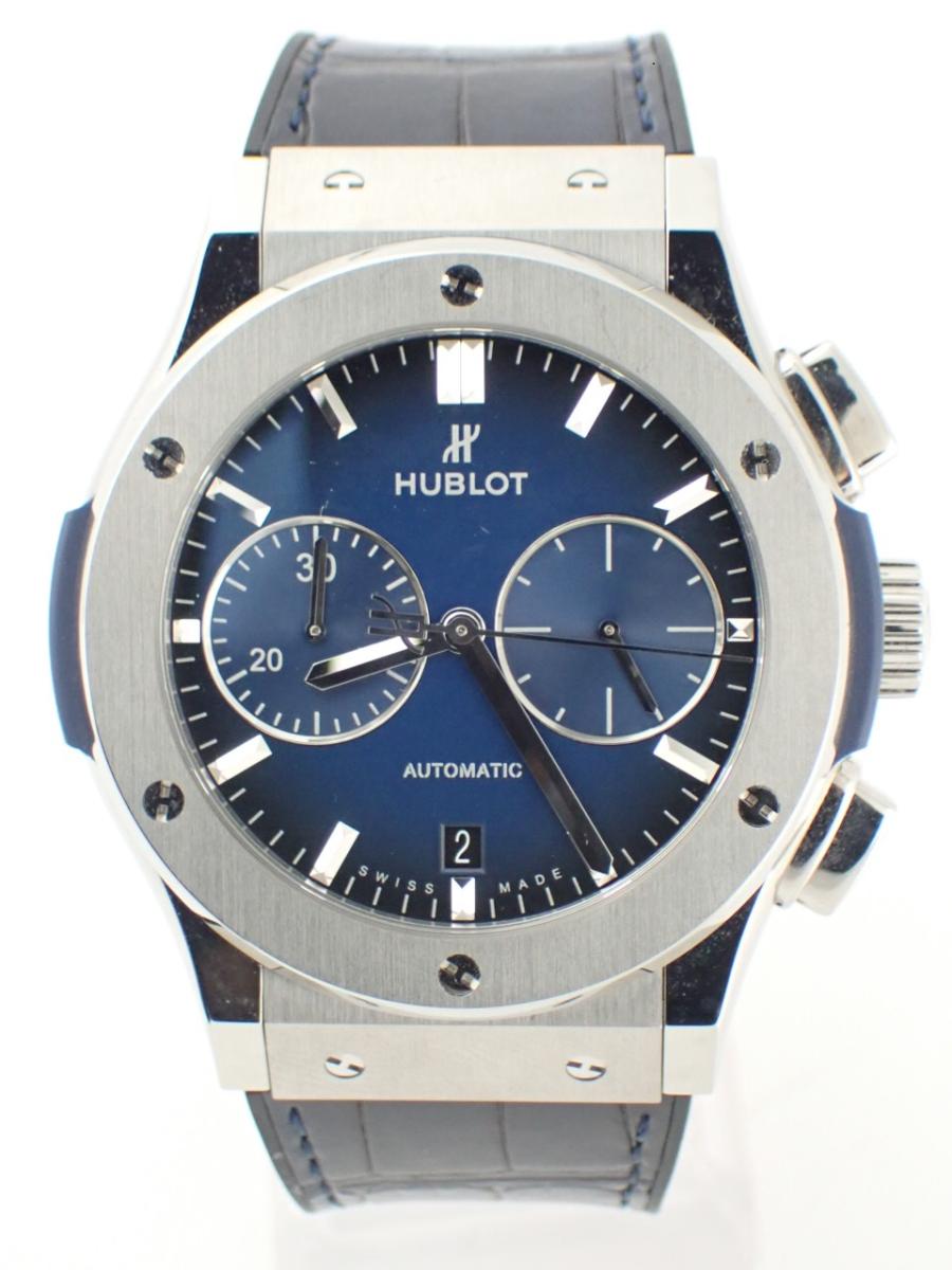 ウブロ クラシックフュージョン 521.NX.6670.LR.JPN18 ブルー 45mm径、メンズ、数量限定モデル(A※小傷あり)