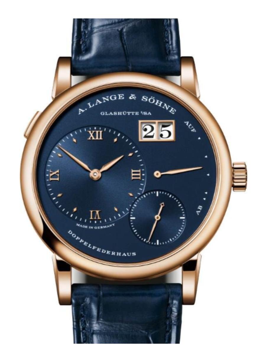 ランゲ＆ゾーネ ランゲ1 191.063 ブルー 30周年記念モデル　300本限定　数量限定　デイト表示　ブルーダイヤル　スモールセコンド メンズ　ユニセックス　38.5 mm  パワーリザーブ 72 時間 　シースルーバック(新品未使用)