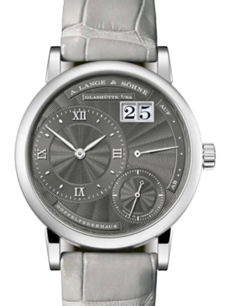 ランゲ＆ゾーネ ランゲ1 181.038 グレー グレーダイヤル　スモールセコンド　デイト表示　ギョーシェ装飾ダイヤル ユニセックス　36.8 mm  パワーリザーブ 72 時間　シースルーバック(新品未使用)